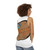 Retro peach unisex tank top - women back