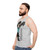 Chibi unisex tank top with superhero and villain design - men side