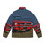 Mustang-inspired puffer jacket in vibrant red color - Back