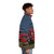 Mustang-inspired puffer jacket in vibrant red color - men side right