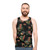 Vintage Jurassic Park inspired unisex tank top with floral dinosaur pattern - men