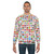 Vintage world flags sweatshirt with countries map design - men