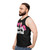 Unisex pink and white unicorn tank top - men side