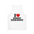 Unisex tank top with "I Love Simon Eriksson" design from Young Royals Netflix series - Back
