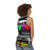 Glitched retro tank top with distorted textured art design - women back