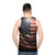 Patriotic American flag print unisex tank top - men back