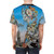 Surreal landscape t-shirt featuring a melting clock design inspired by the artwork of Salvador Dali - men back