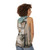 Unisex tank top featuring a stunning Mediterranean landscape from Puglia, Italy - women back