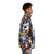 Musicals Collage Puffer Jacket featuring a vibrant design inspired by the world of theatre and Broadway - men side right