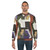 Futuristic abstract sweatshirt with colorful geometric patterns representing the Futurist art of Gino Severini - men
