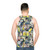 Parrot comic style unisex tank top - men back