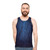 Unisex tank top featuring a galaxy print design with a starry night sky and abstract tree branches - men