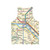 Paris Metro Map Unisex Tank Top - Back