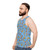 Cute chub gecko pattern unisex tank top - men side