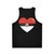 Pokeball Valentine's Day Unisex Tank Top - Back