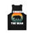 Unisex tank top with a bear graphic design - Back