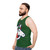Christmas unicorn graphic on a unisex tank top - men side