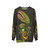 Venus fly trap sweatshirt with skull and leaves design - hanging