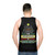 Unisex Christmas Tree Tank Top with Schitt's Creek Inspired Design - men back