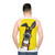 Unisex cartoon tank top featuring greyhound design - men back