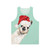 Christmas llama unisex tank top