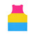 Pansexual pride flag design on a unisex tank top - Back