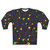 Neon 90s retro sweatshirt with glow-in-the-dark patterns