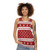 Christmas sweater tank top with board game and dice design - women