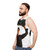 Chris Kattan holding a boombox in a 90s-inspired unisex tank top - men side