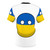 T-shirt featuring a creative Ukraine country flag inspired graphic - Back