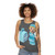 Unisex tank top featuring a retro Pan Am airline uniform design - women