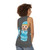 Unisex tank top featuring a retro Pan Am airline uniform design - women back