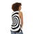 Hypnotic psychedelic swirl unisex tank top - women back