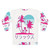 Vaporwave aesthetic neon palms sweatshirt - Back