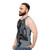 Creepy hyena unisex tank top - men side