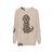 Beige sweatshirt with cartoon newfoundland dog design - hanging
