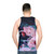 Chobits inspired anime tank top with cat girl and robot design - men back