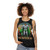 Unisex superhero comedy tank top with "Painting A Superhero So Cool" design - women