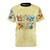 Colorful graphic tee featuring a design inspired by the Golden Sun video game series and its Djinn characters.