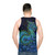 Vibrant Azure Dragon Unisex Tank Top - men back