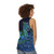 Vibrant Azure Dragon Unisex Tank Top - women back
