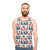 Unisex tank top with "Paint It Black" lyrics and Rolling Stones logo - men
