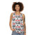 Unisex tank top with "Paint It Black" lyrics and Rolling Stones logo - women