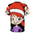 Illustration of Jessi from the Netflix series Big Mouth wearing a Santa hat - Back