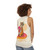 Tropical flamingo and tiger unisex tank top - women back