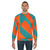 Teal and Orange Geometric Abstract Art Sweatshirt - men