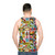 Tapas Unisex Tank Top featuring a Spanish cuisine food illustration design - men back