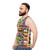 Tapas Unisex Tank Top featuring a Spanish cuisine food illustration design - men side