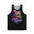 Owl graphic unisex tank top in neon colors