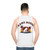 Retro unisex tank top with pop culture, movie, and video game graphics - men back